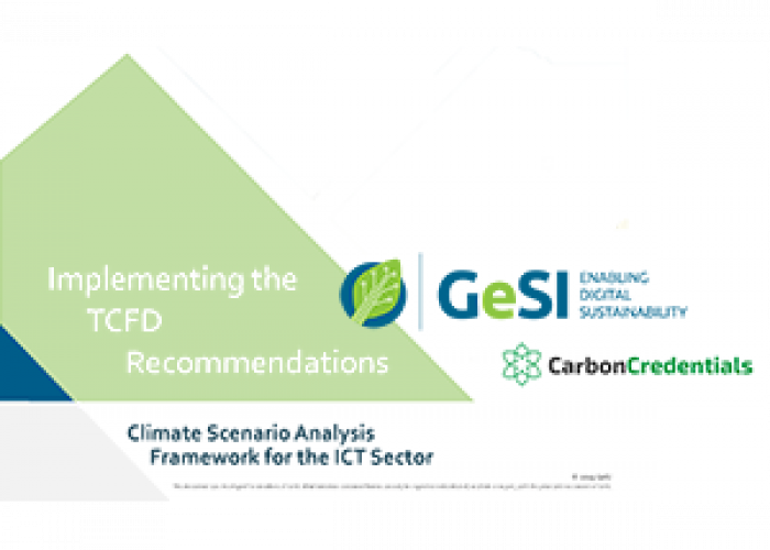 GeSI releases a new Climate Scenario Analysis Framework