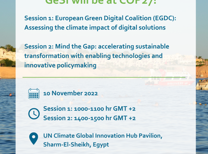 Join GeSI at COP27 in Egypt